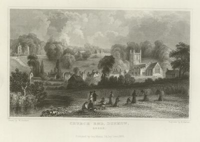 Church End, Dunmow, Essex av William Henry Bartlett