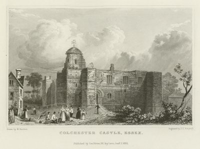Colchester Castle, Essex av William Henry Bartlett