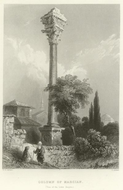 Kolumn av Marcian, Konstantinopel av William Henry Bartlett