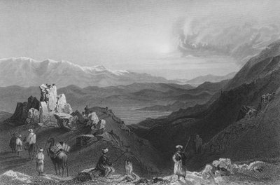 Djebel Sheich och berget Hermon, från toppen av Libanon av William Henry Bartlett