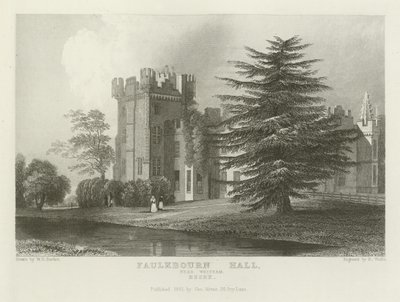 Faulkbourne Hall, nära Witham, Essex av William Henry Bartlett