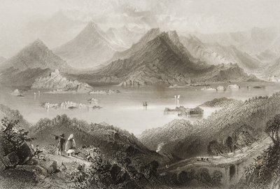 Glengarriff, County Cork, Irland, från "Scenery and Antiquities of Ireland" av George Virtue, 1860-talet av William Henry Bartlett