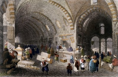 Great Avenue i Tchartchi, 1850 (färgad akvatint) av William Henry Bartlett