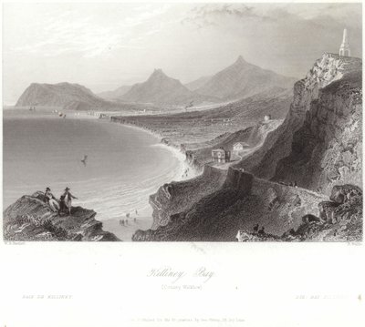 Killiney Bay i grevskapet Wicklow av William Henry Bartlett