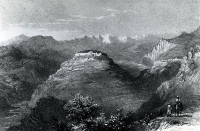 Lady Hester Stanhopes bostad i Joon, på Libanonberget, 1845 av William Henry Bartlett
