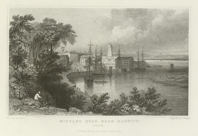 Mistley Quay, nära Harwich, Essex av William Henry Bartlett