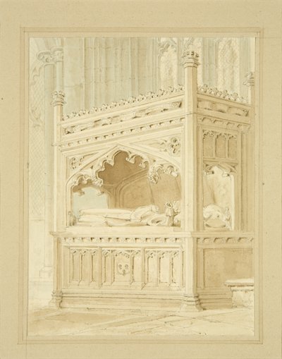 Monument till William Canynges i St Mary Redcliffe av William Henry Bartlett
