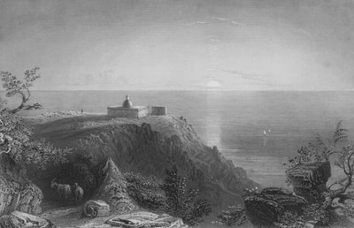 Karmelberget, med utsikt mot havet av William Henry Bartlett