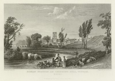 Roman Station vid Chipping Hill, Witham, Essex av William Henry Bartlett