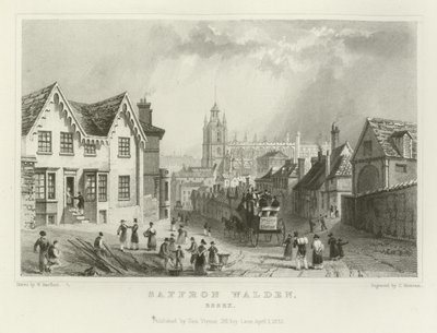 Saffron Walden, Essex av William Henry Bartlett