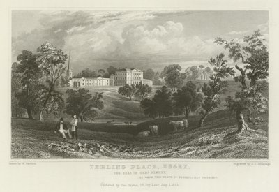 Terling Place, Essex, General Strutts säte av William Henry Bartlett