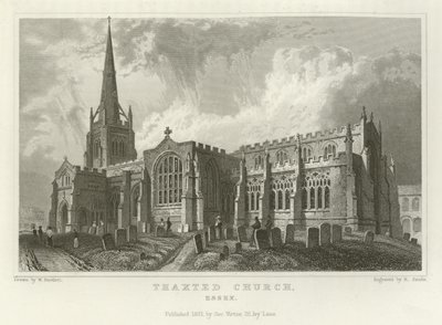 Thaxted kyrka, Essex av William Henry Bartlett