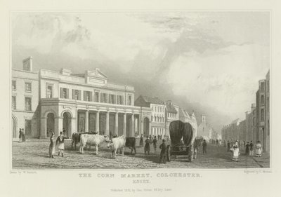 Corn Market, Colchester, Essex av William Henry Bartlett