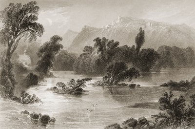The Meeting of the Water, Vale of Avoca, County Wicklow, från "Scenery and Antiquities of Ireland" av George Virtue, 1860-talet av William Henry Bartlett