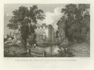 The Moat of Ongar Castle and Castle House, Essex av William Henry Bartlett