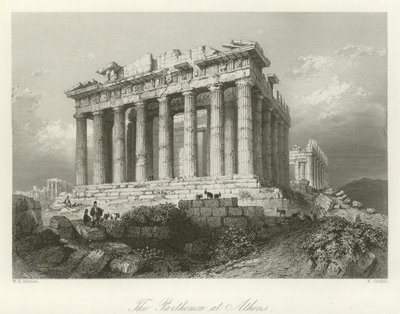 Parthenon i Aten av William Henry Bartlett