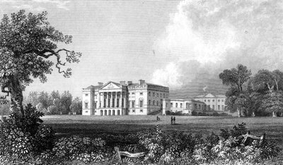 Thorndon Hall, Essex, graverad av Henry Adland, 1831 av William Henry Bartlett