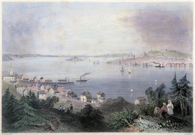 View of Halifax - i "" Canadian Scenery illustrated"" av William Henry Bartlett, red. George Virtue av William Henry Bartlett