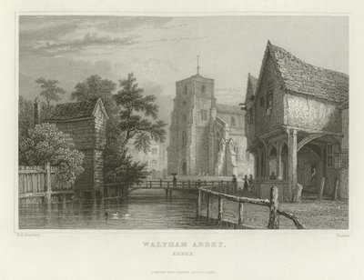 Waltham Abbey, Essex av William Henry Bartlett