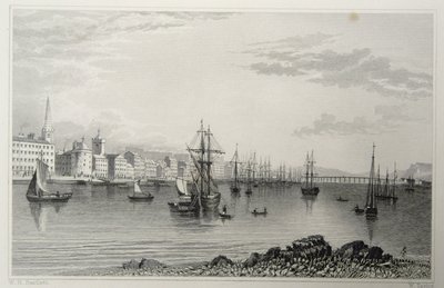 Waterford, Irland, graverad av W. Taylor av William Henry Bartlett