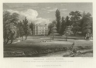 Writtle Lodge, Essex, säte för Vicesimus Knox, Esquire av William Henry Bartlett