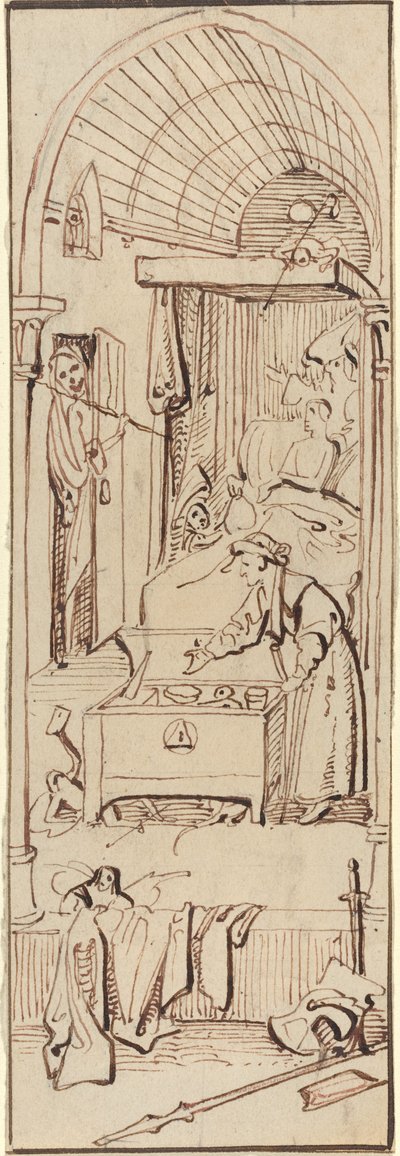 Snålens död av William Henry Brooke after Hieronymus Bosch