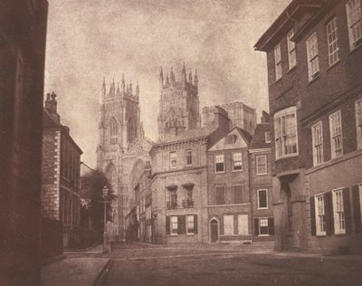 A Scene in York: York Minster från Lop Lane av William Henry Fox Talbot