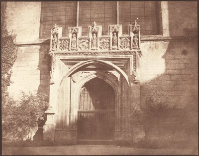 En gammal dörr i Magdalen College, Oxford av William Henry Fox Talbot