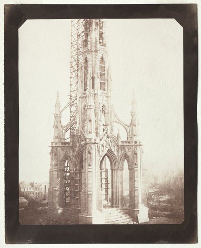 Scott Monument under konstruktion av William Henry Fox Talbot