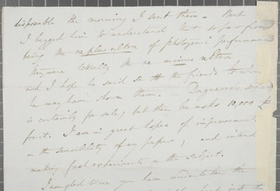 Undertecknat brev från William Henry Fox Talbot till James David Forbes, 1839 av William Henry Fox Talbot