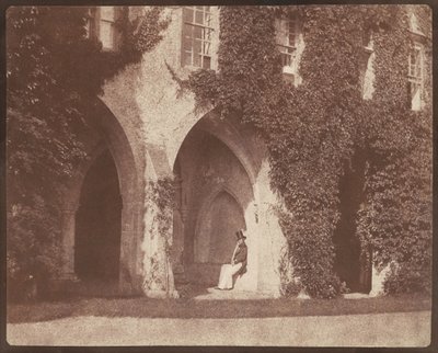 Pastor Calvert Jones i klostergångarna i Lacock Abbey av William Henry Fox Talbot