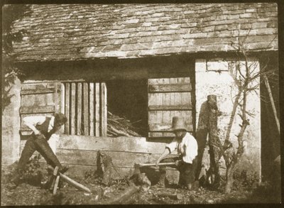 Träslöjdarna, 1845 (saltpapperstryck från kalotypnegativ) av William Henry Fox Talbot