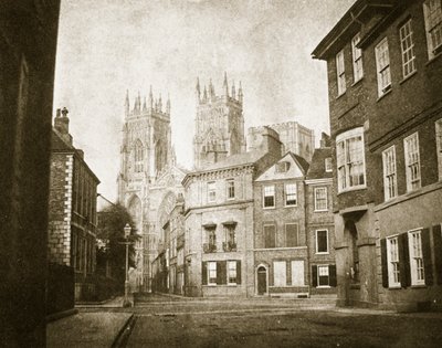 West Front, York Minster, från Lendall Street, 1845 av William Henry Fox Talbot