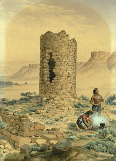 Forntida runda stentorn, 1875. av William Henry Holmes