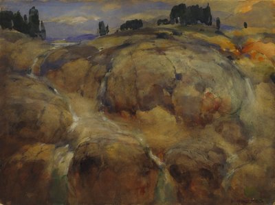Öde bädd av en glaciär, n.d. av William Henry Holmes
