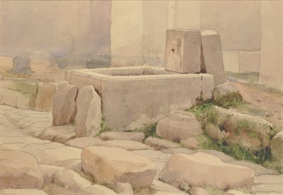 Pompeianska fontän och hästtråg, 1880. av William Henry Holmes