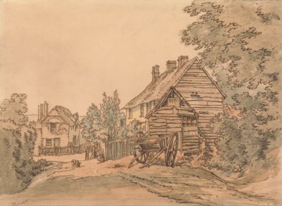 En gata i en by på landet av William Henry Hunt