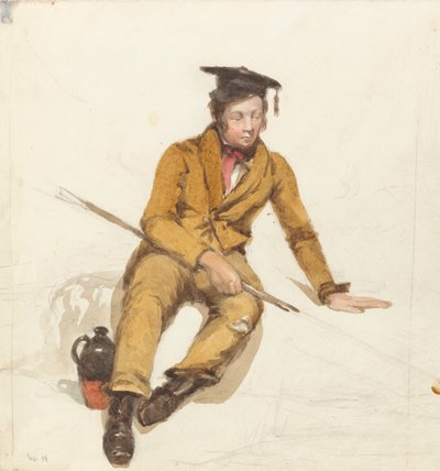 En ung lärd fiskar av William Henry Hunt