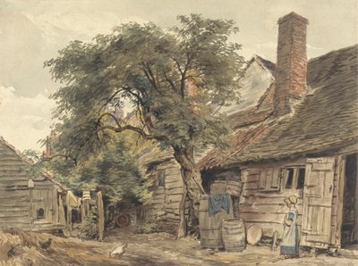 Bakgård till en stuga av William Henry Hunt