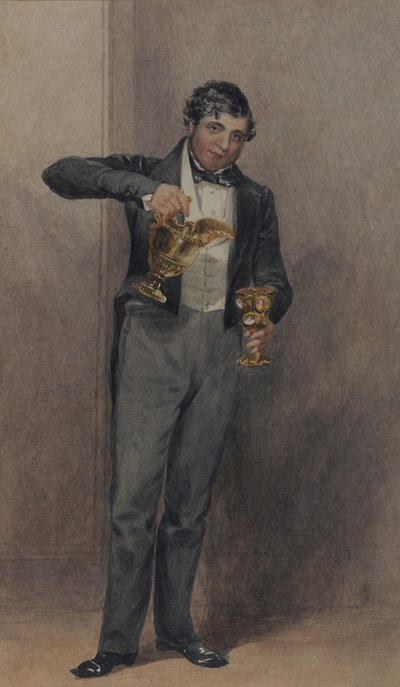Butler, ca 1827 (akvarell på papper) av William Henry Hunt