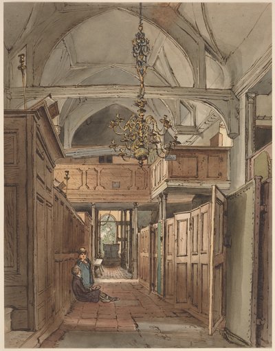 Interiör i Bushey kyrka av William Henry Hunt