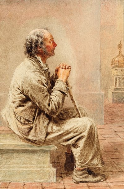 Rustik andakt, c.1840 av William Henry Hunt