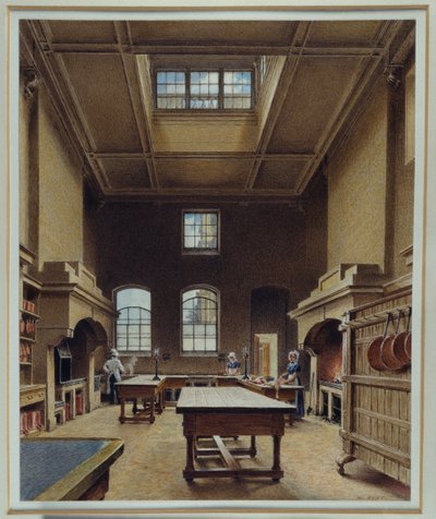 The Kitchen at Chatsworth, ca 1830 (akvarell på papper) av William Henry Hunt