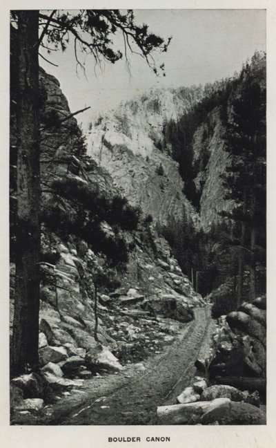 Canyons of Colorado: Boulder Canon (s/v foto) av William Henry Jackson