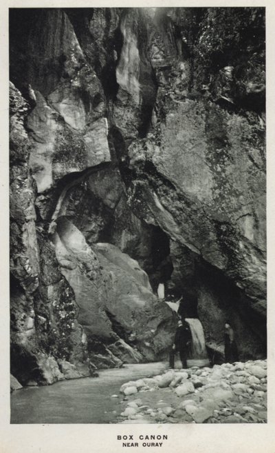 Canyons of Colorado: Box Canon, Near Ouray (s/v foto) av William Henry Jackson