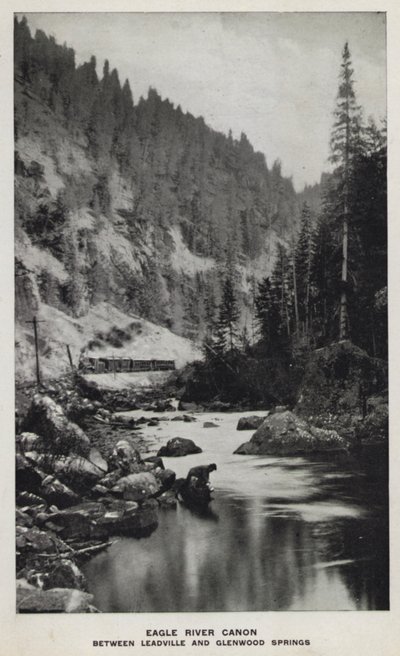 Canyons of Colorado: Eagle River Canon, Between Leadville och Glenwood Springs (s/v foto) av William Henry Jackson