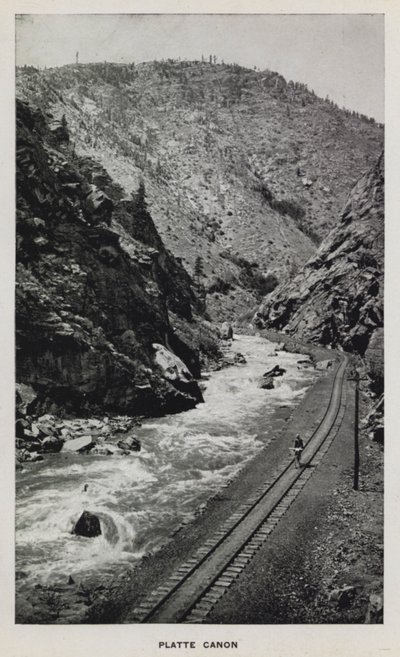 Canyons of Colorado: Platte Canon (s/v foto) av William Henry Jackson
