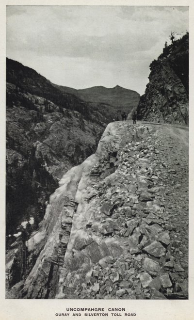 Canyons of Colorado: Uncompahgre Canon, Ouray och Silverton Toll Road (s/v foto) av William Henry Jackson