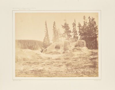 Krater av Grotto Geyser av William Henry Jackson