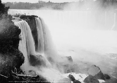 Horseshoe Falls från Goat Island, Niagara, ca 1880-97 av William Henry Jackson